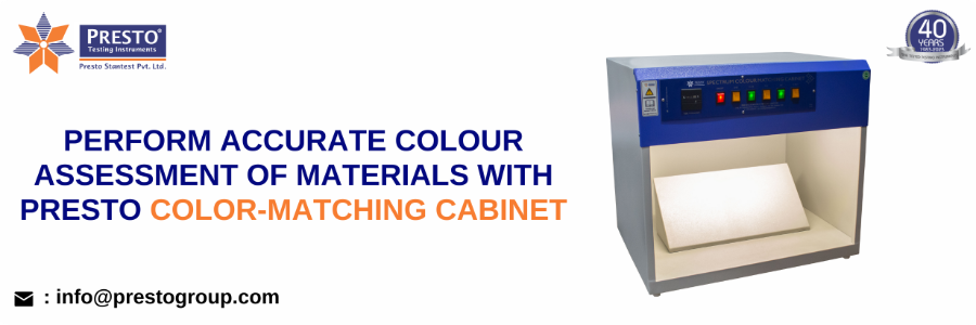 Perform accurate colour assessment of materials with Presto color-matching cabinet